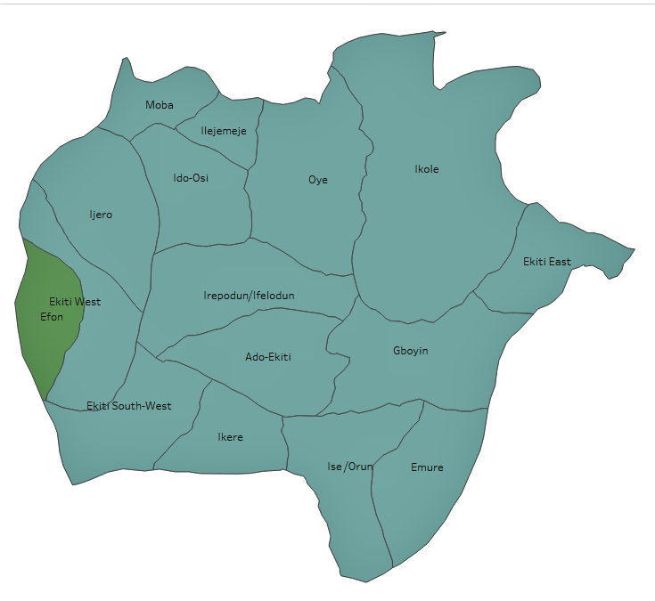 Ekiti election visual analytics map